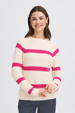 Fransa Trui 'KAMIA' in Beige: voorkant