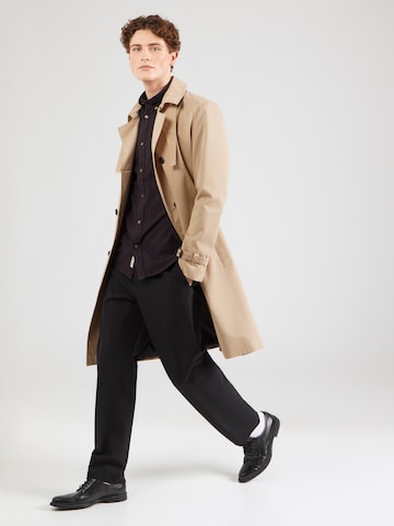 HUGO Ανοιξιάτικο και φθινοπωρινό παλτό 'Maluks' σε μπεζ