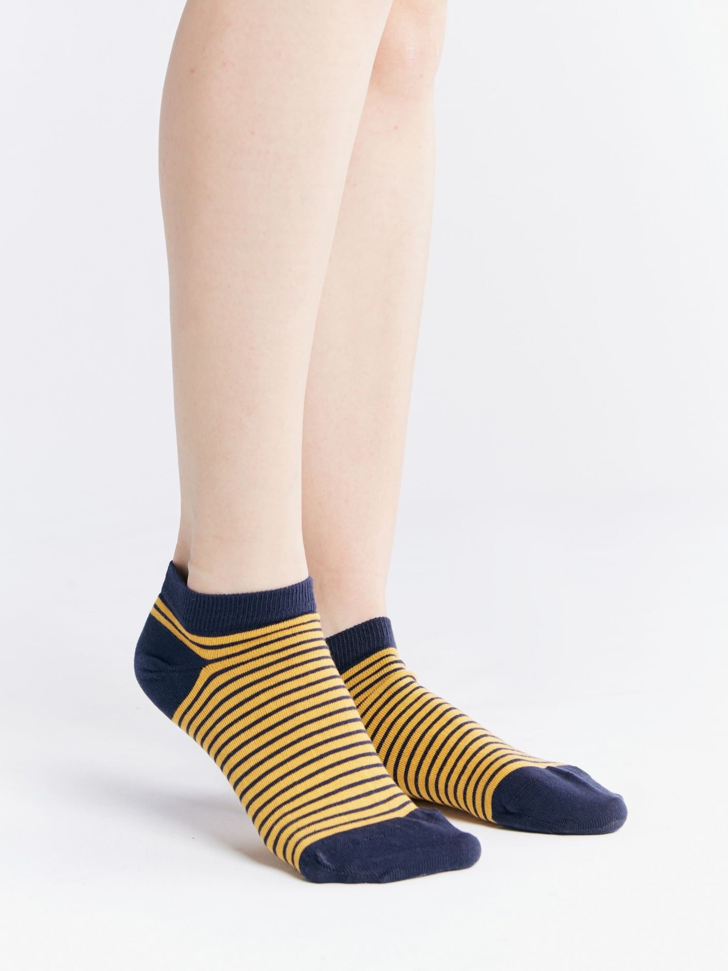 Albero Natur Socks 'Bio-Baumwoll-Sneakersocken Unisex - 2er Pack' in Yellow