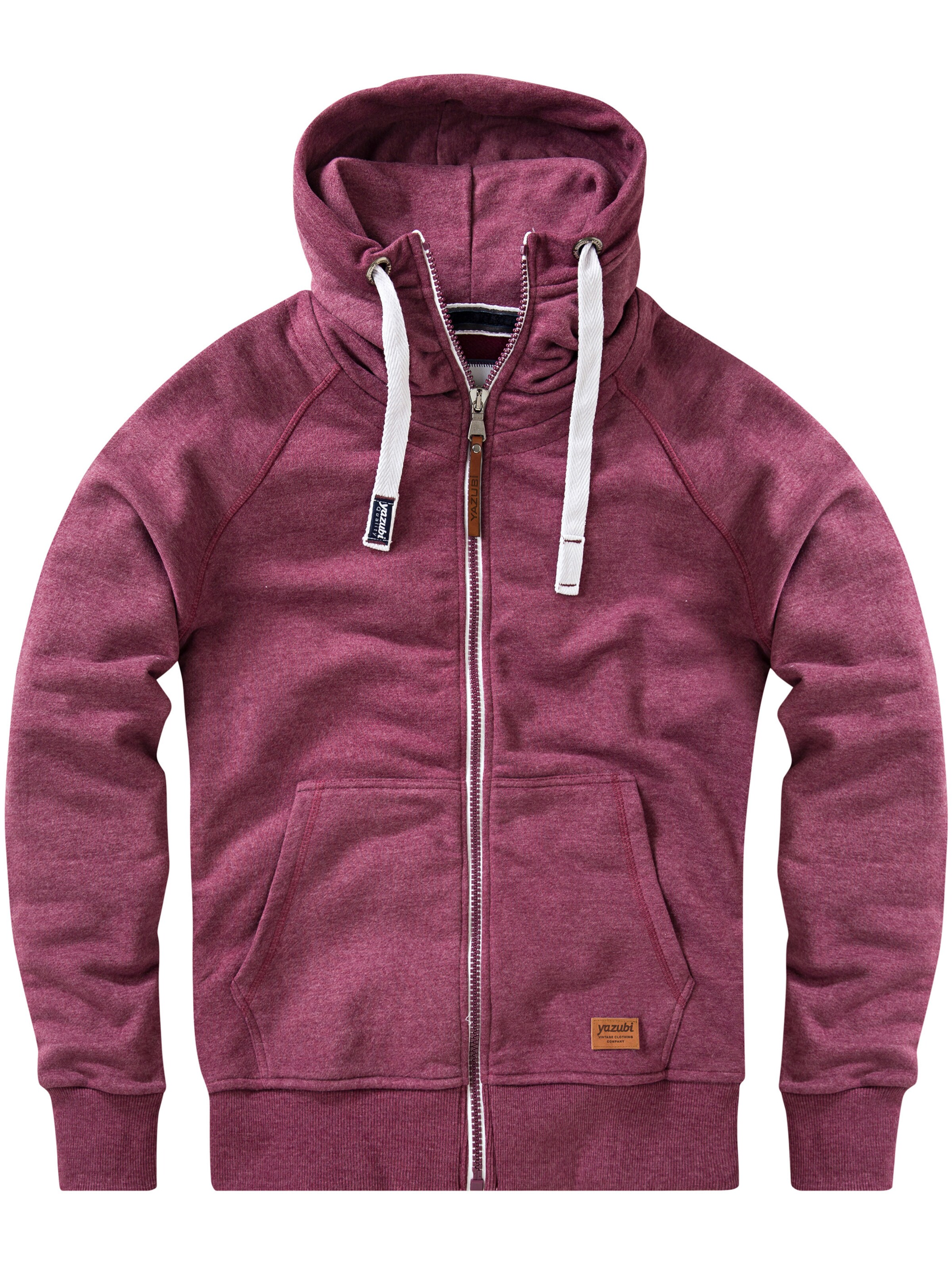 yazubi Zip-Up Hoodie 'Jacob' in Red