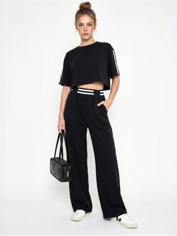Pantalons de tailleur Bianco Lucci en noir : devant