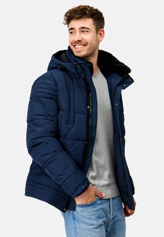 INDICODE JEANS Winterjas 'Blaise' in Blauw