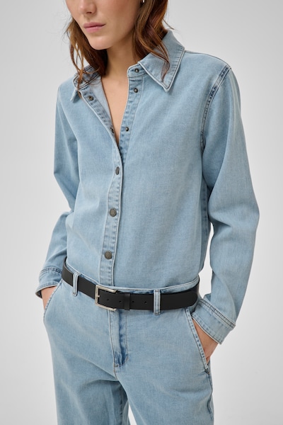 My Essential Wardrobe Bluse 'Linn Sofia 115' i blue denim, Produktvisning