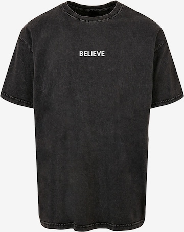 Merchcode T-Shirt 'Believe Front' in Grau: predná strana