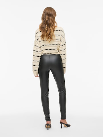 VILA Skinny Legíny 'VISAFFRON' - Čierna
