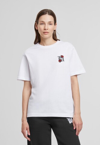 Mister Tee Shirt 'Los Angeles Roses' in Weiß: Vorderseite