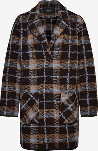 OLYMP Between-Seasons Coat in Brown: front