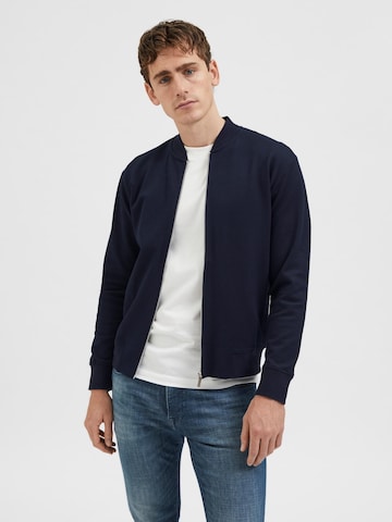 SELECTED HOMME Sweatjacke in Blau: Vorderseite