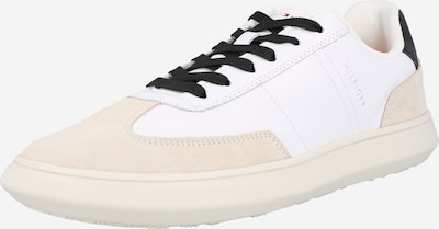 TOMMY HILFIGER Låg sneaker i beige / svart / vit, Produktvy