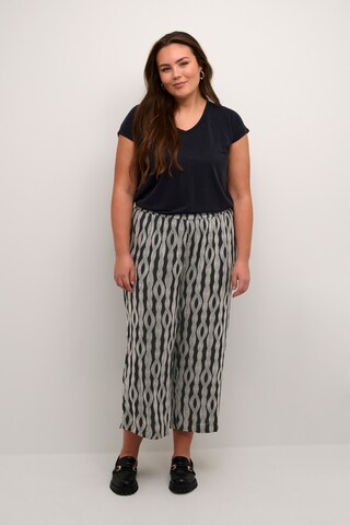 KAFFE CURVE Loose fit Trousers 'sanna' in Black