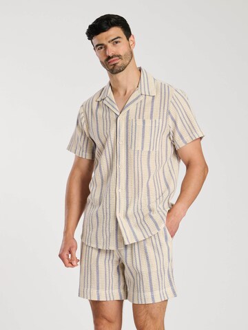 South Beach Regular fit Overhemd in Beige: voorkant