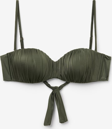 CALZEDONIA Bandeau Bikini Top in Green: front