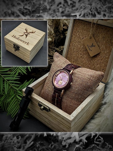 Holzwerk - Reloj analógico 'BRILLON' en oro
