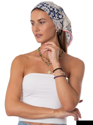 MayTree Sjaal 'Seidentuch mit Baumwolle' in Wit