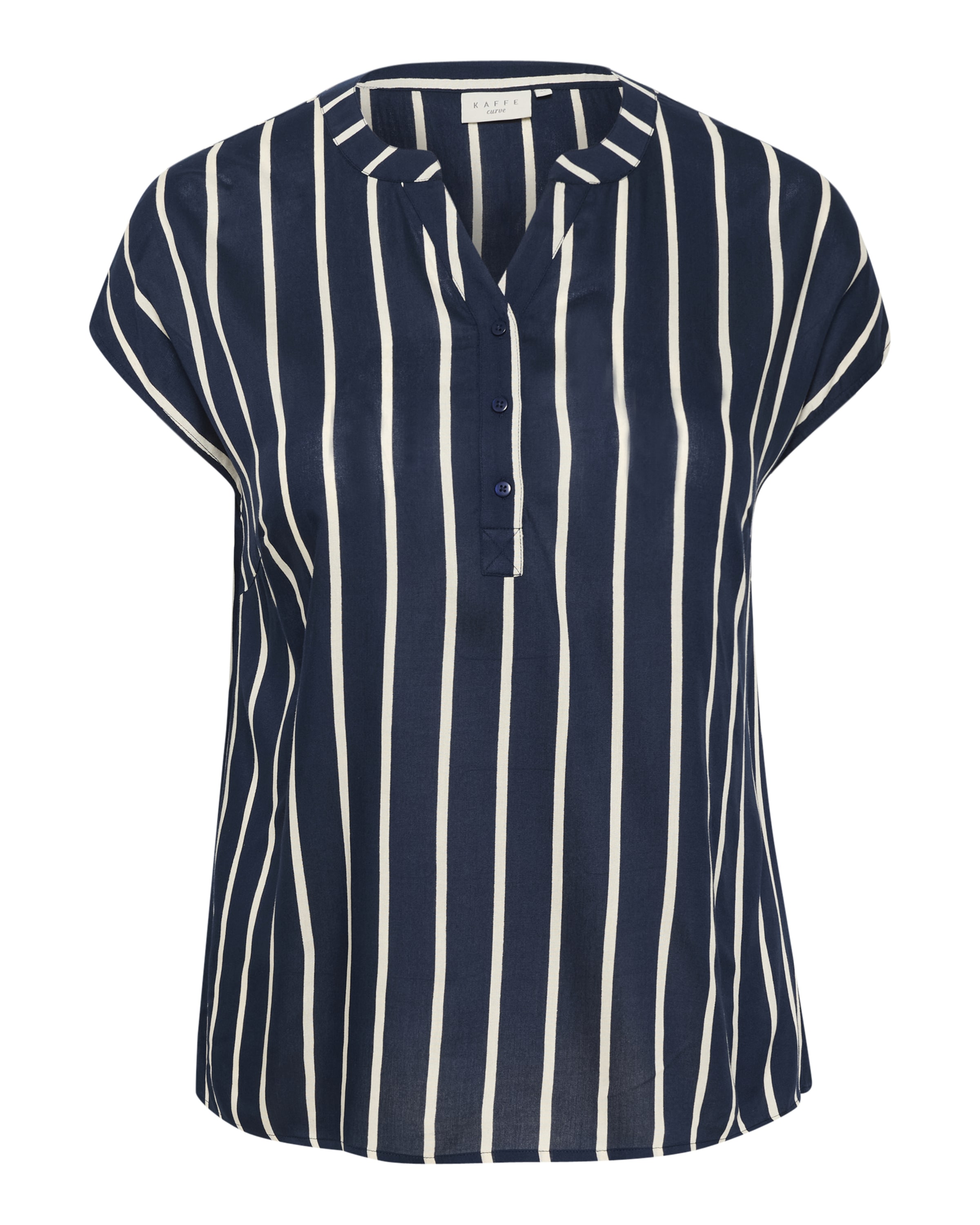 KAFFE CURVE - Blusa 'Sida' em azul: frente