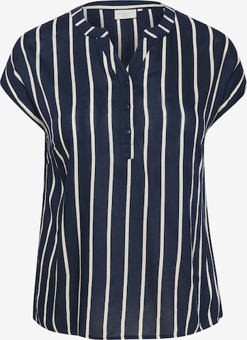 KAFFE CURVE - Blusa 'Sida' em azul: frente