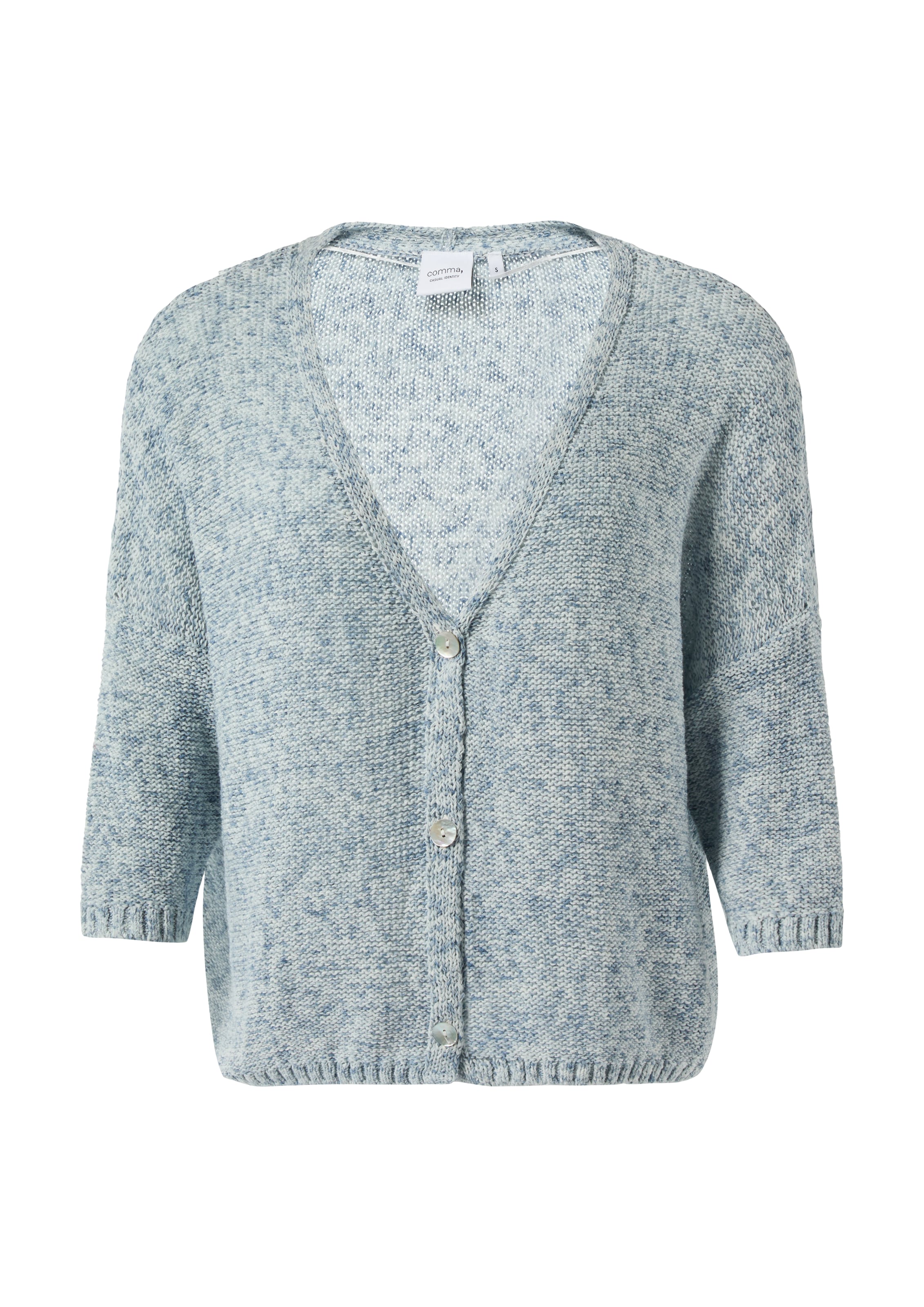 comma casual identity Strickjacke in Blau: Vorderseite