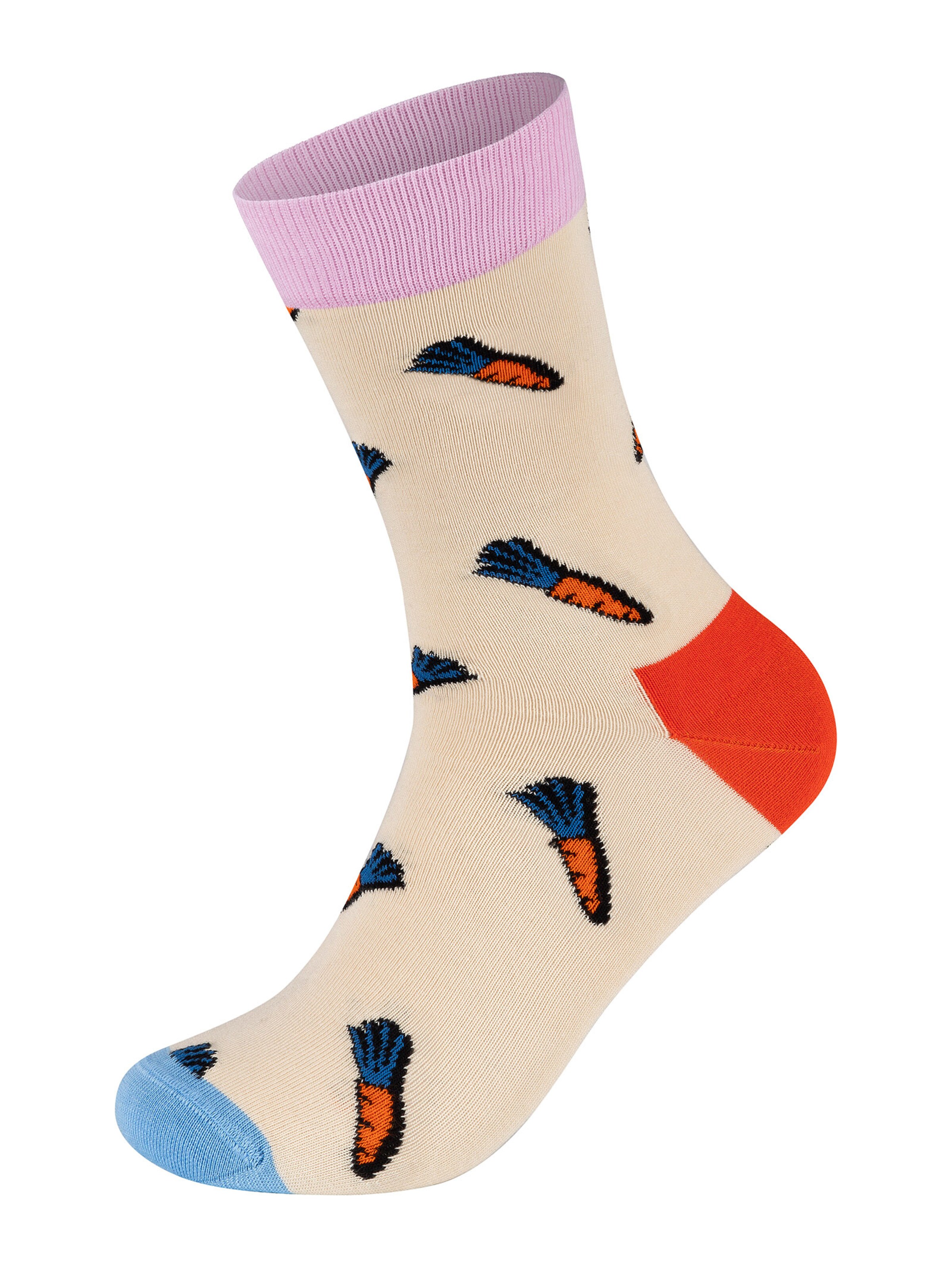 Happy Socks Socken 'Bunny-Carrots' in Beige: Vorderseite