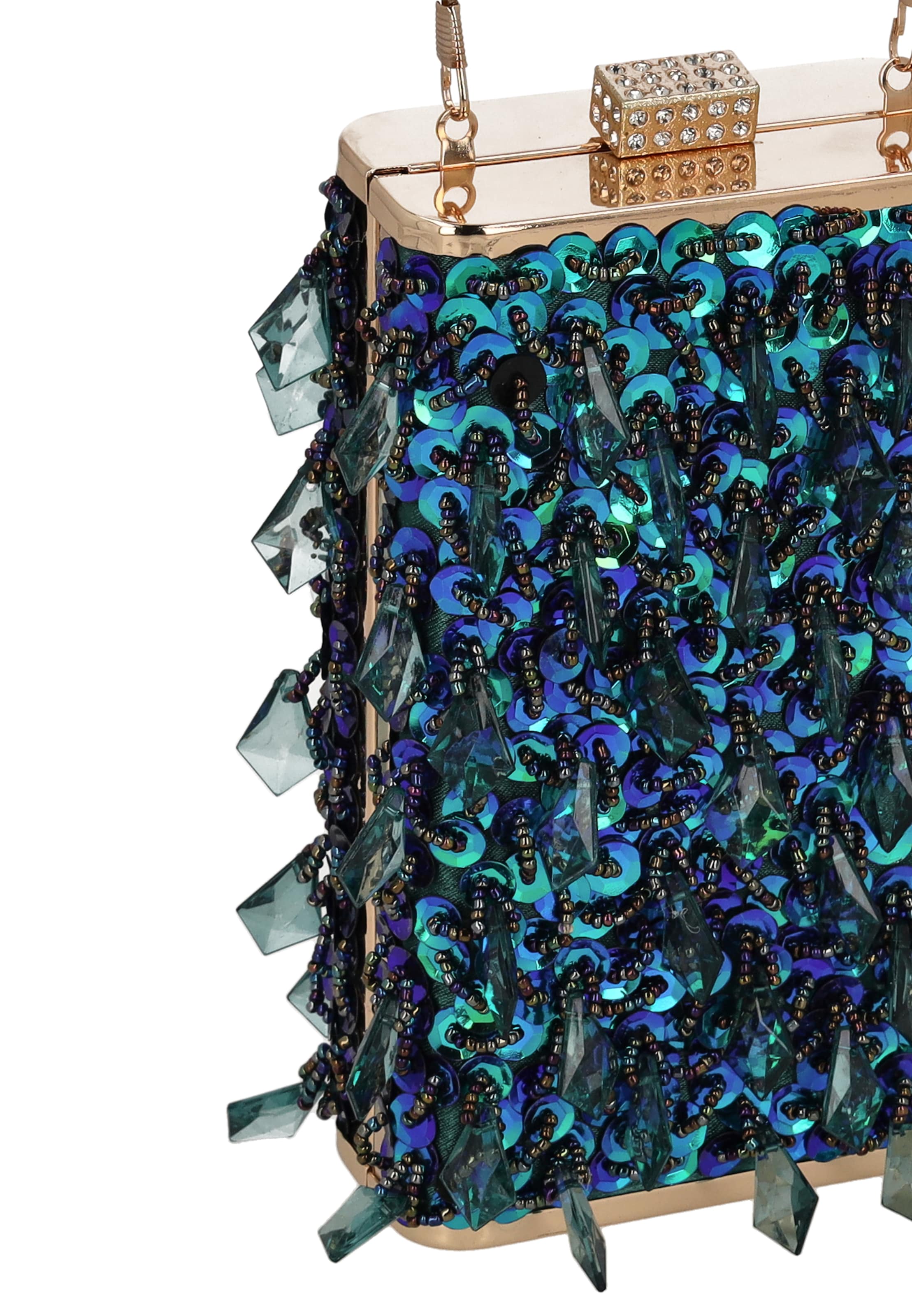 faina - Bolso de noche en verde