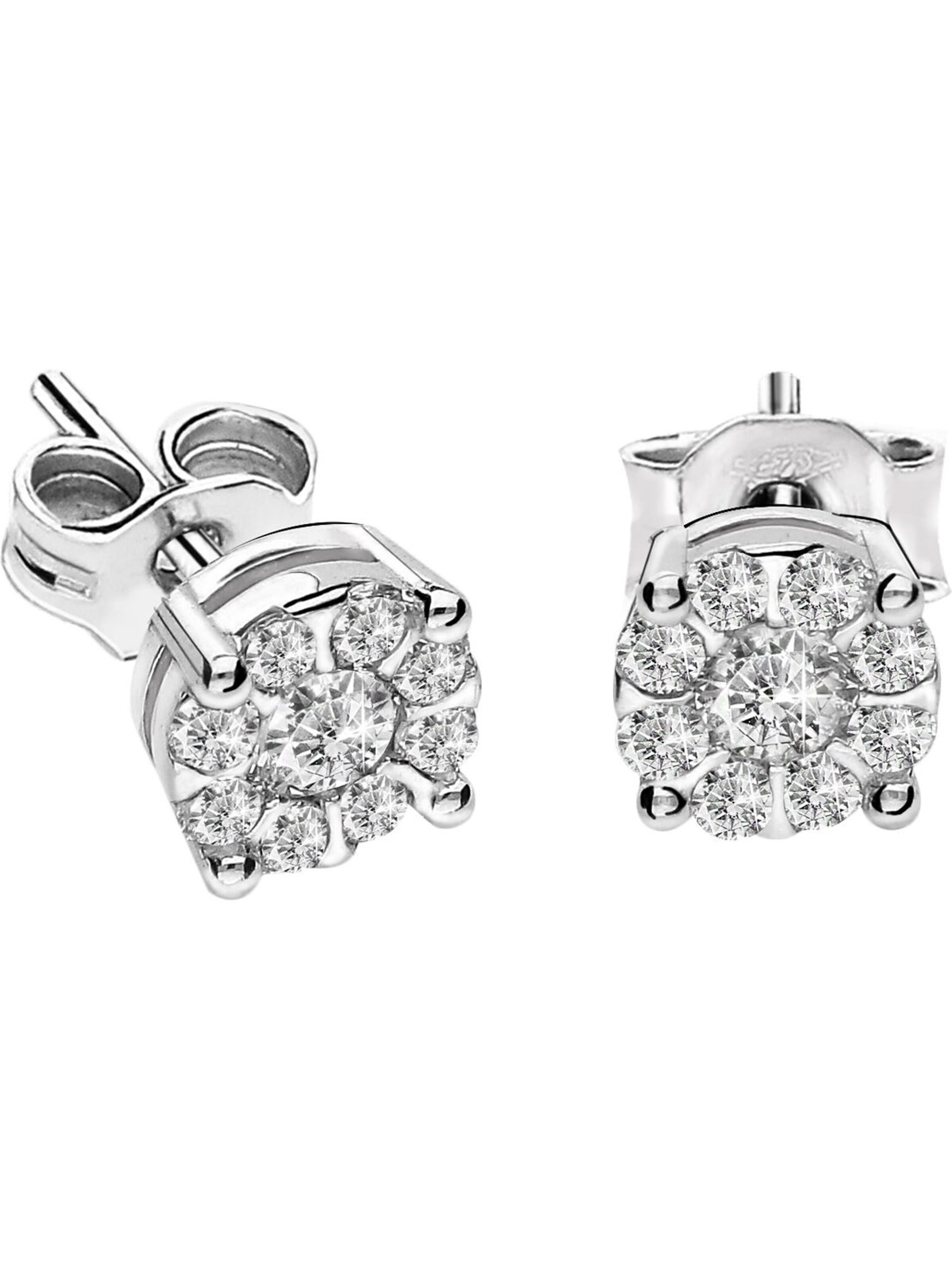 CHRIST Ohrringe in Weiß: Vorderseite