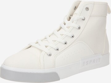 Baskets hautes ESPRIT en blanc : devant