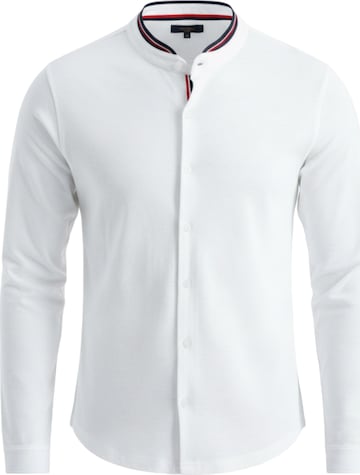 Ombre Button Up Shirt in White: front