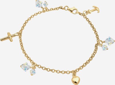 ELLI Armband Anker, Bettelarmband, Herz, Kreuz, Multipendants in gold, Produktansicht