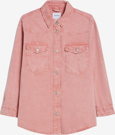 Bershka Veste mi-saison en rouge pastel, Vue avec produit