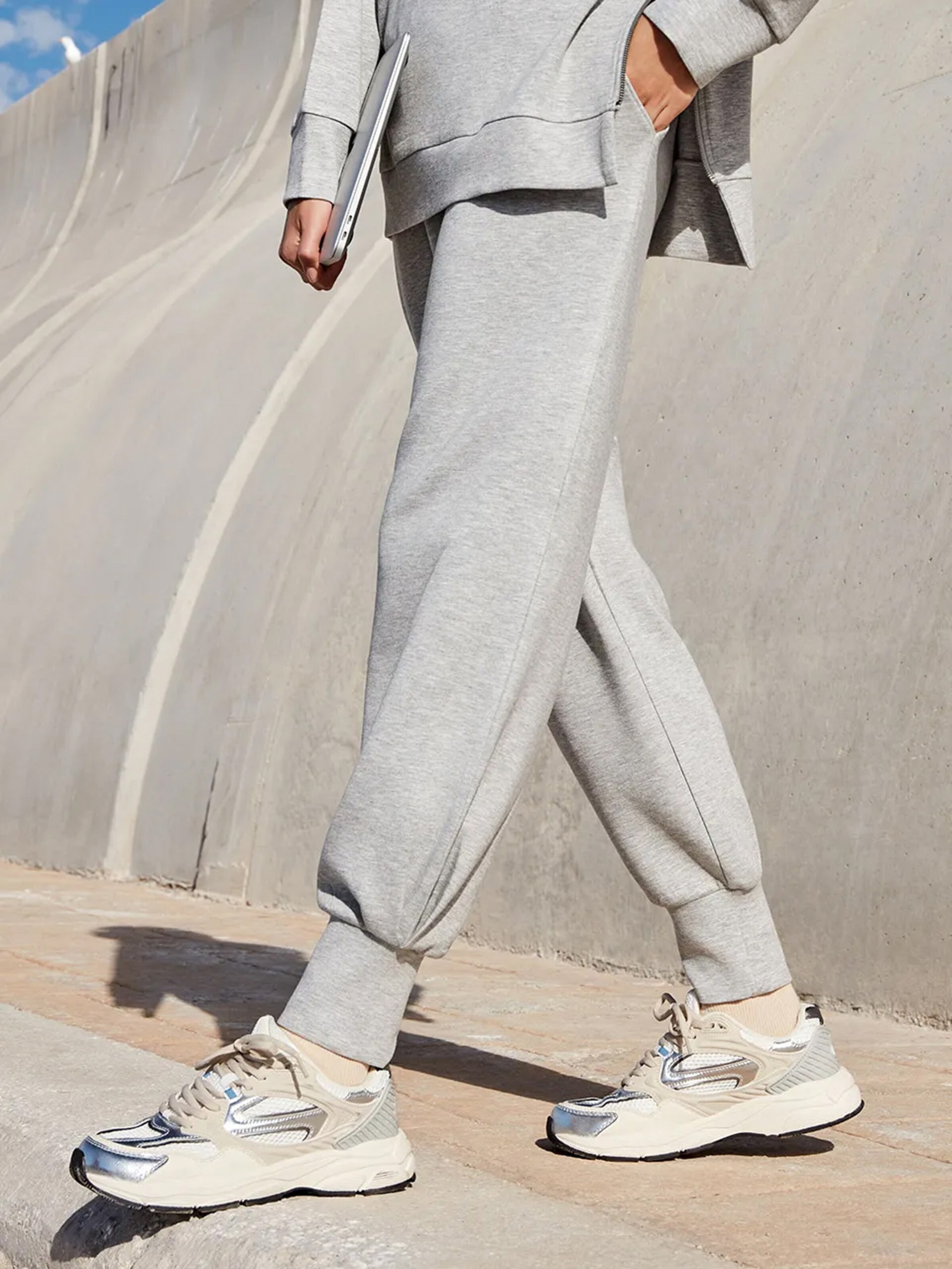 Gisela Tapered Παντελόνι φόρμας σε γκρι