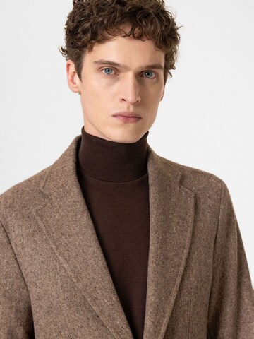 Coupe regular Veste de costume 'Sergio' Antioch en marron