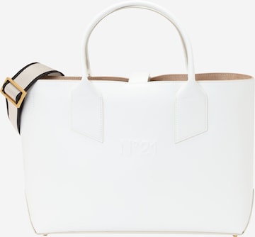 N°21 "Чанта тип ""Shopper""" 'Vitello' в бяло: отпред