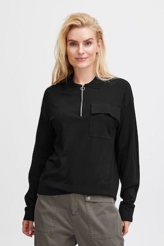 PULZ Jeans Pullover 'Sara' in Schwarz: predná strana