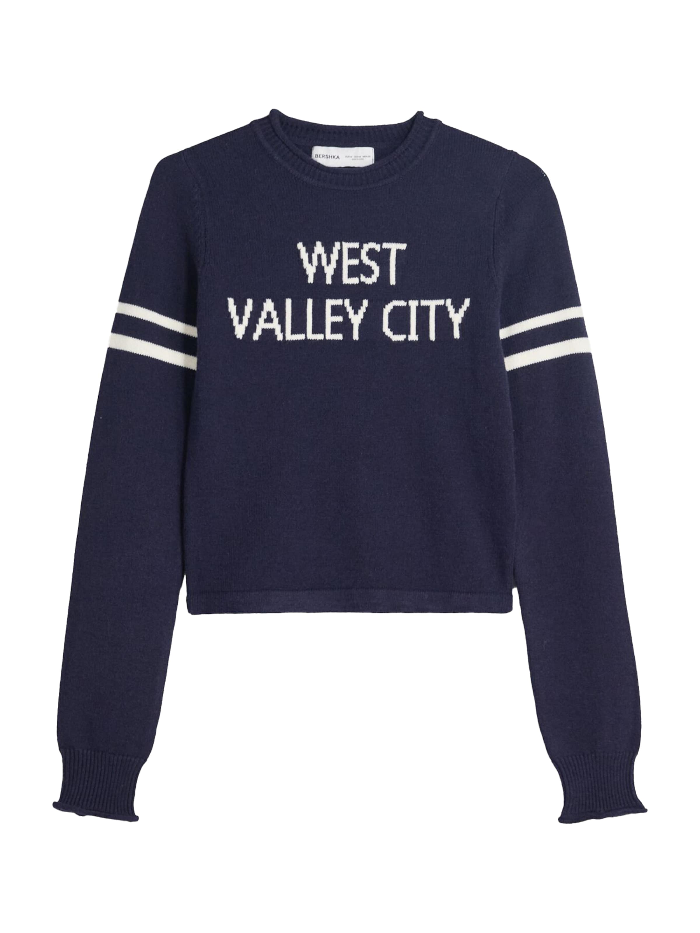 Pull-over Bershka en bleu : devant