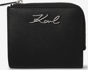 Portamonete 'K/Signature' di Karl Lagerfeld in nero: frontale