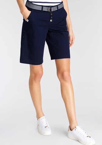 DELMAO Regular Chino Pants in Blue: front