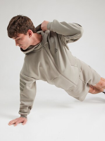 ADIDAS SPORTSWEAR Sports sweat jacket 'FI' in Beige