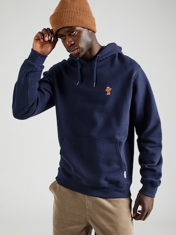 Iriedaily - Sudadera 'Cookieman' en azul: frente