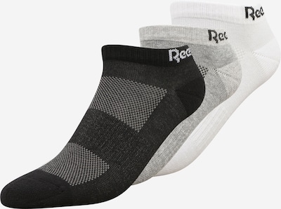 Reebok Sport Chaussettes de sport en gris chiné / noir / blanc, Vue avec produit