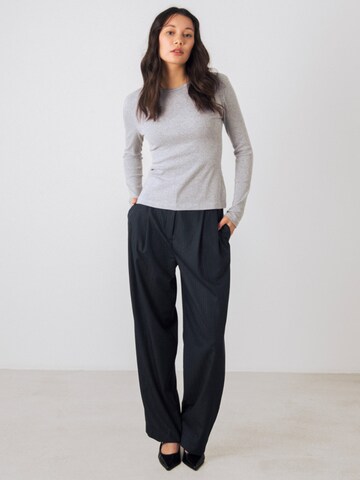 Honest Basics Shirt 'Long Rib'‌‌‌‌‌ in Grau