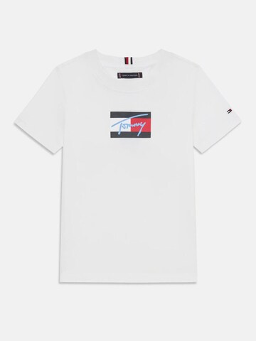 Tricou 'Script Flag Tee Baby' de la TOMMY HILFIGER pe alb: față