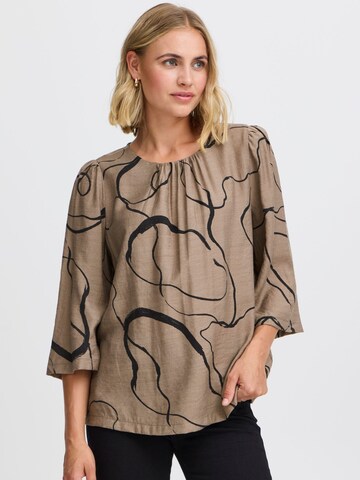Camicia da donna 'Ariana' di Fransa in marrone: frontale