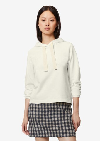 Sweat-shirt Marc O'Polo en blanc : devant