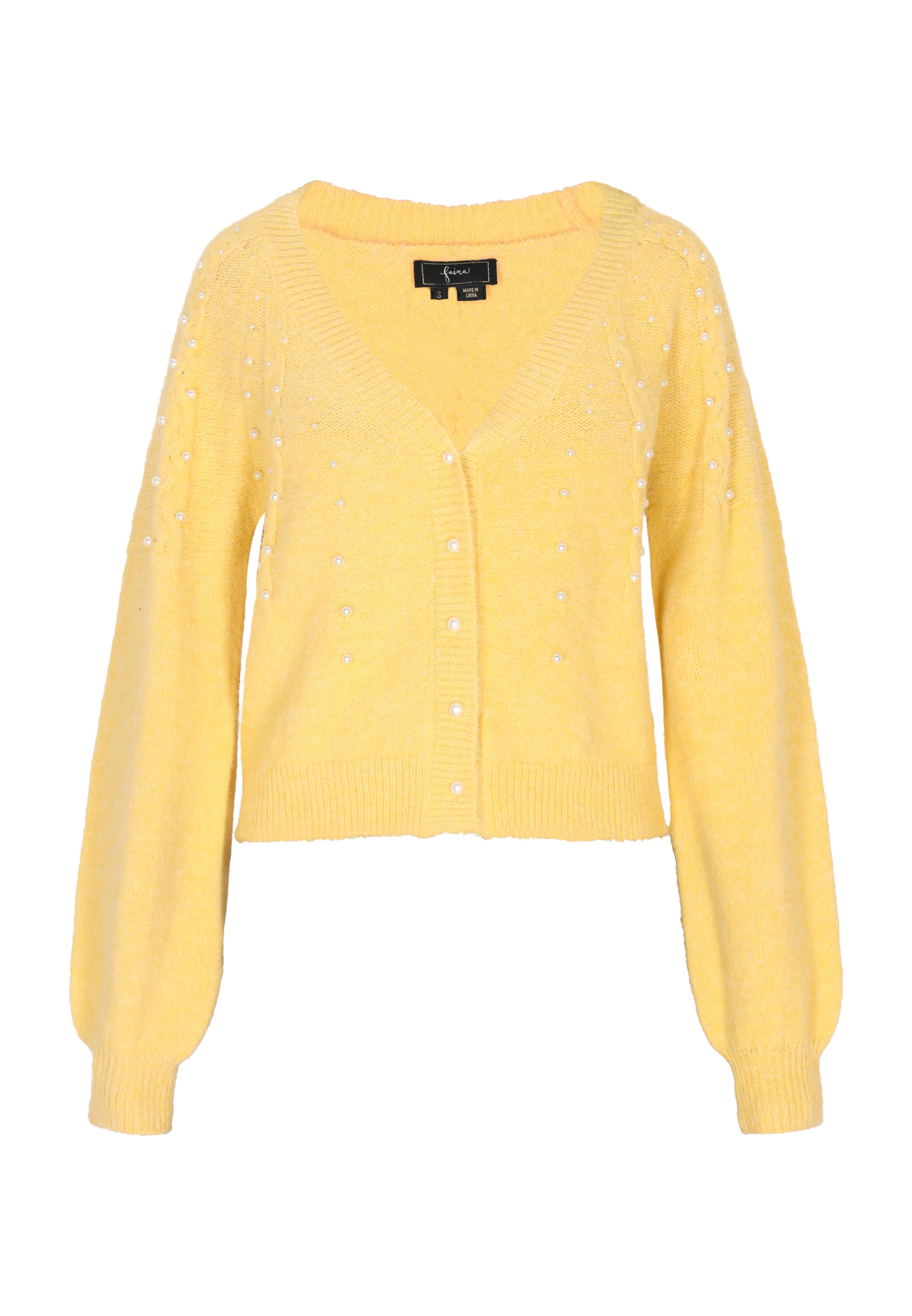 Cardigan faina en jaune : devant