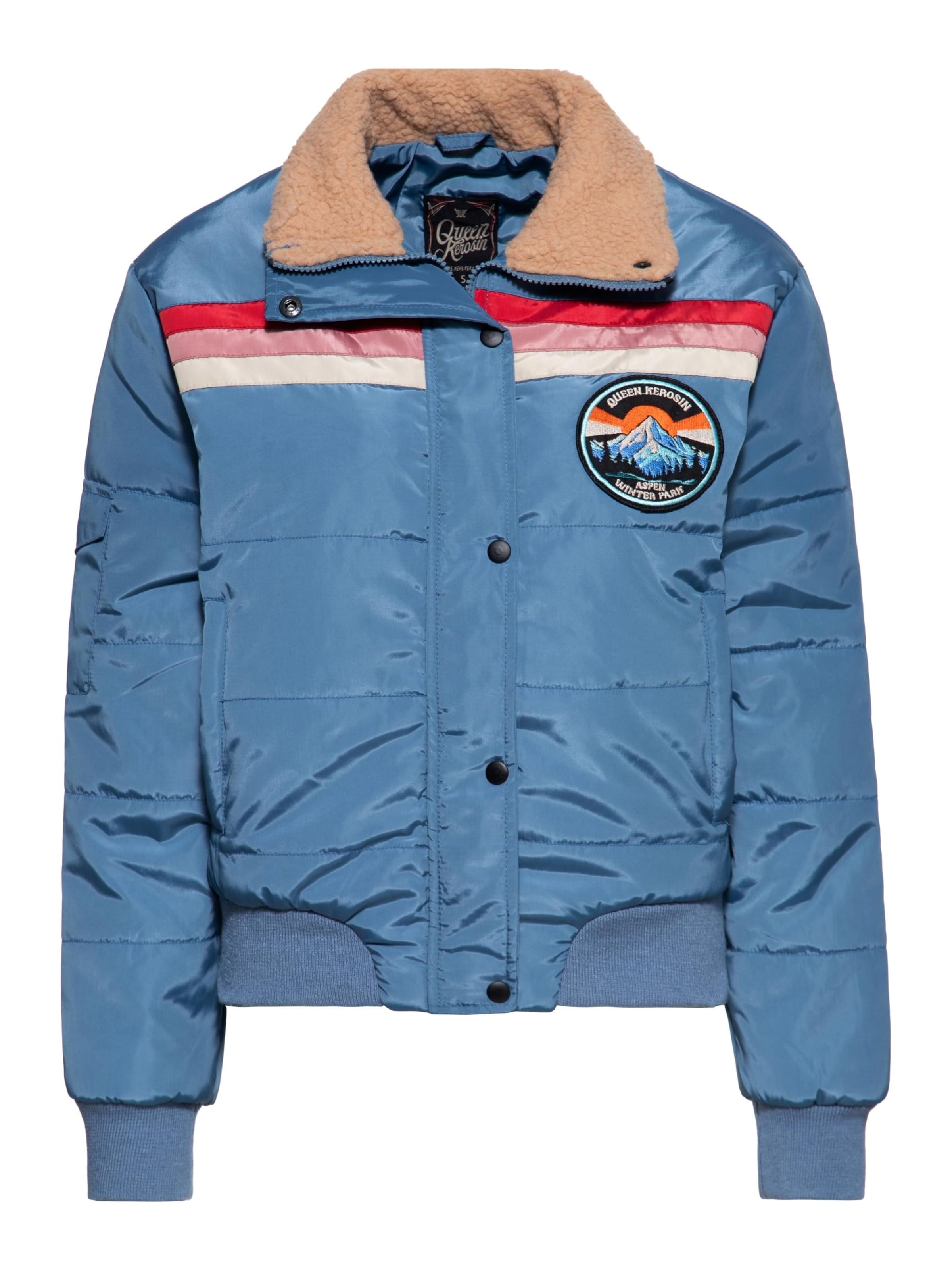 Queen Kerosin Winterjacke 'Aspen Winter Park' in Blau: Vorderseite