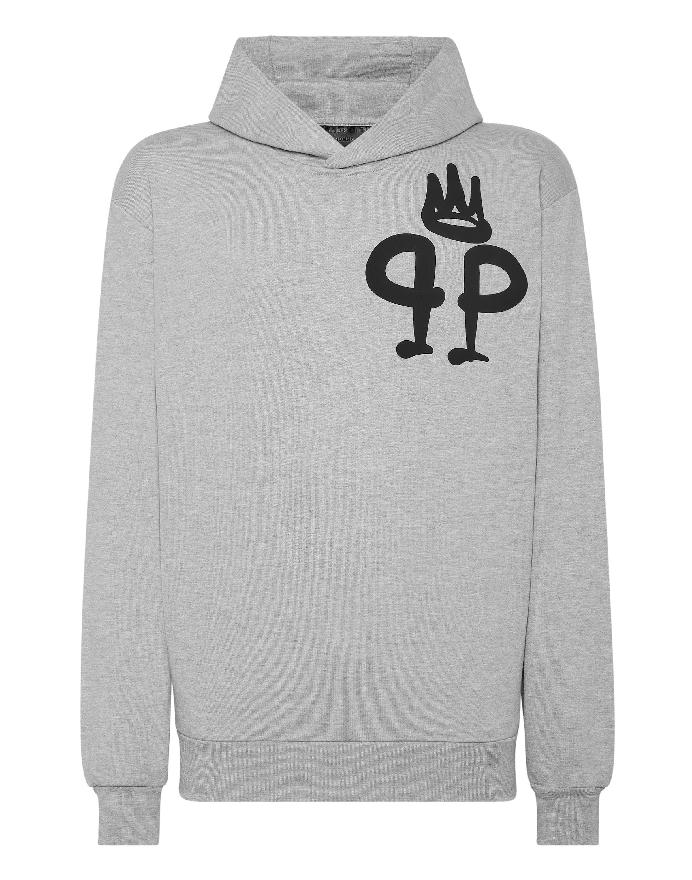 Philipp Plein - Sudadera 'King Plein' en gris: frente