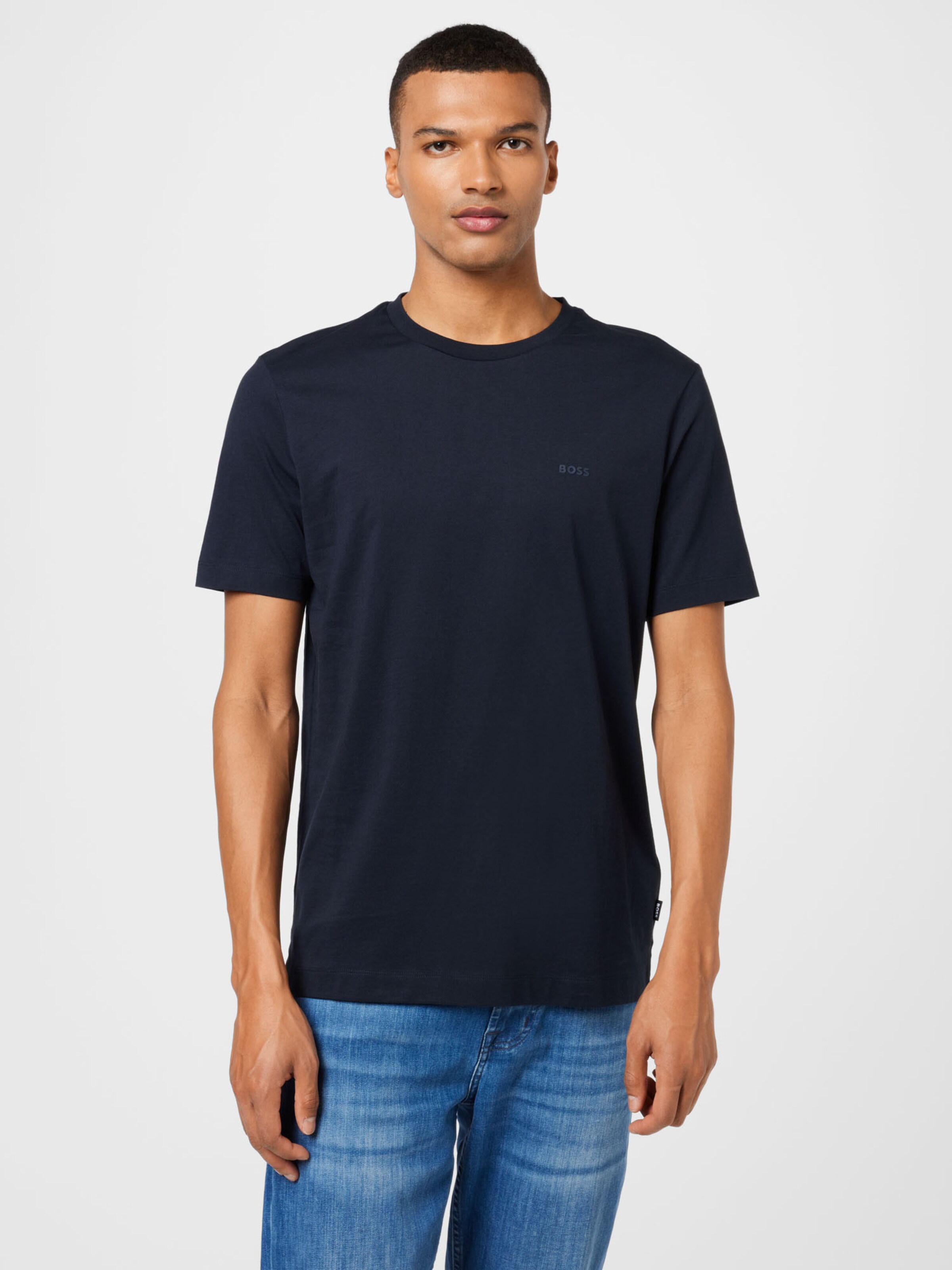 Männer Shirts BOSS Black T-Shirt 'Thompson' in Navy - VT49197 Männer Shirts BOSS Black T-Shirt 'Thompson' in Navy - VT49197