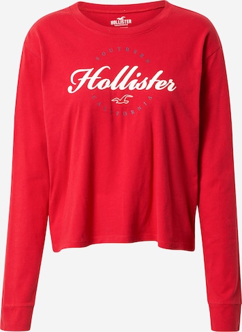 T-shirt HOLLISTER en rouge : devant