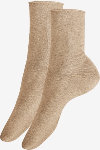 Hudson Socken in Beige: Vorderseite