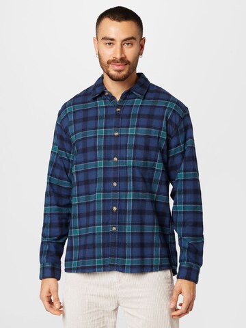 Abercrombie & Fitch Regular Fit Hemd in Blau: Vorderseite