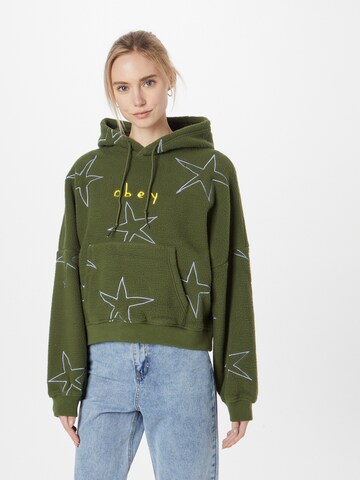 Obey Sweatshirt 'Stargaze' in Green: front